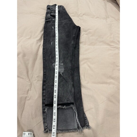 Philipp Plein Jeans Womens 28 Straight Leg Grunge Skull Goth Distressed Italy - Picture 8 of 11